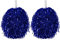 Schnoschi 2 Stück Pompons Cheerleading Cheerleader Tanzwedel Puschel 1 Paar viele Farben (Blau)