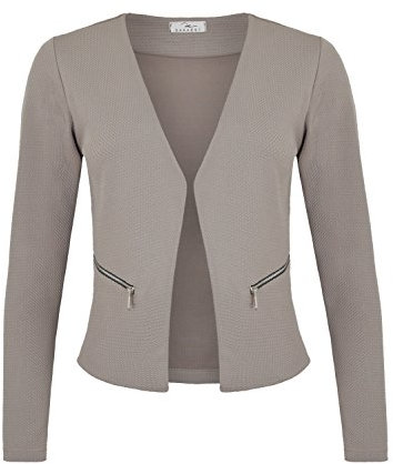 DANAEST Damen Blazer mit Taschen (382), Farbe:Grau 38 / M