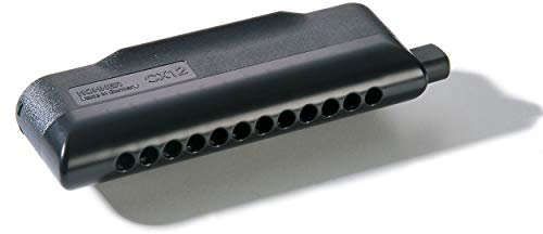 HOHNER CX-12 Chromatische Mundharmonika, E-Dur, schwarz (7545-E)
