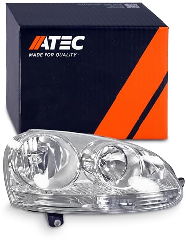 ATEC Germany 1x Hauptscheinwerfer vorne links H7 Frontscheinwerfer mit Elektromotor, Kompatibel mit VW GOLF V (1K1), GOLF V Variant (1K5), JETTA III (1K2)