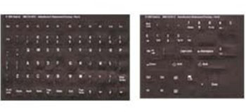 Blickdichte Dvorak Tastatur-Aufkleber mit weißen Zeichen auf schwarzem nicht transparentem Hintergrund – perfekte Lösung zum Verblassen von Charakteren auf Ihrer Keyobard.