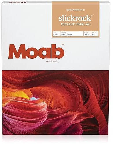Legion Paper Slickrock Metallic Pearl 260 (8.5x11 In. - 25 Sheets) by Moab