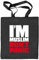 Shirtstreet24, I'M MUSLIM RED, Religion Moslem Islam Stoffbeutel Jute Tasche (ONE SIZE), Größe: onesize,schwarz natur
