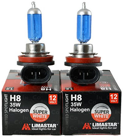 2x H8 12V 35W HALOGENLAMPE GLÜHLAMPE GLÜHBIRNE LAMPE BIRNE Original LIMASTAR XENON EFFEKT SUPER WHITE A
