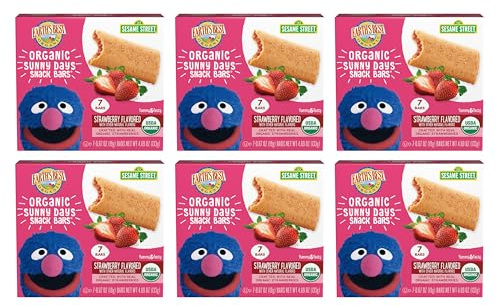 Earth's Best Organic Toddler Snack Bars, Sunny Days Strawberry, 2 Years and Up, 7 Ct (Pack of 6)