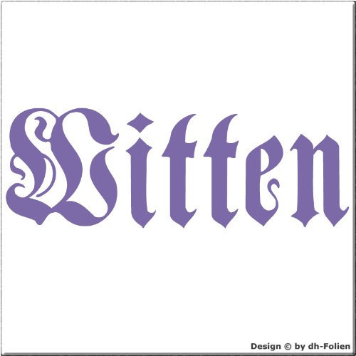 cartattoo4you AK-01667 | Witten - Fraktur altdeutsche Schrift | K-Serie | 17 x 5 cm| Farbe Lavendel glänzend|in 23 Farben erhältlich Heckscheibe Auto Aufkleber Car Sticker Tuning Spruch Fun