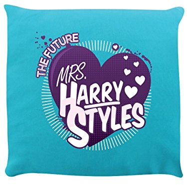 Grindstore The Future Mrs Harry Styles Kissen Türkis 40x40cm