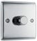 BG Electrical Einzel-Dimmer-Lichtschalter, poliertes Chrom, 2-Wege
