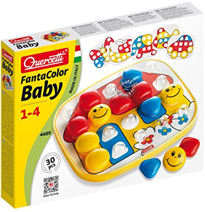 Quercetti - FantaColor Baby Basic - Steckspiel, Farbspiel