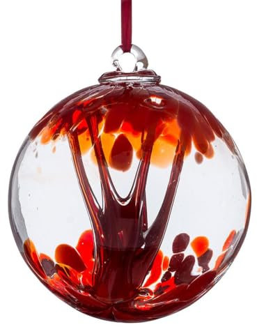 15cm Spirit Ball - Red with glass stands
