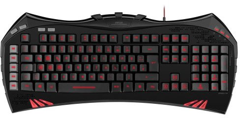 Speedlink VIRTIUS Advanced Gaming Keyboard - Gamer Tastatur für PC / Computer, 10-Tasten-Rollover-Technik, 84 Tasten konfigurierbar, schwarz