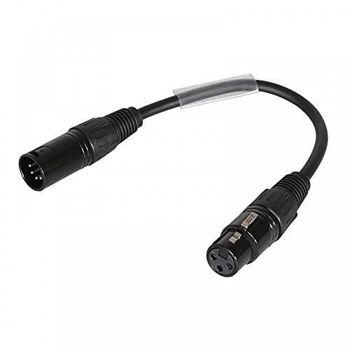 LEDJ DMX Adaptor 5-Pin Male XLR-3 Pin Female XLR