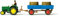 Preiser 1/87 th – pr17943 – Modelleisenbahnen – Anhänger mit Fässer für Trauben