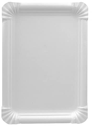 Papstar Pappteller / Einwegteller eckig, weiß pure (250 Stück), 16.5 x 20 cm, aus Frischfaserkarton, biologisch abbaubar, für Feste und Veranstaltungen wie Geburtstage oder Gartenpartys, #11071