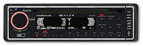Kenvox M-110033 Autoradio 1 DIN Touch con Bluetooth, FM-AM-RDS, Lettore CD/MP3/WMA, USB/SD/MMC, AUX, Microfono Integrato, Frontale Estraibile, 40W x 4, iPod Ready