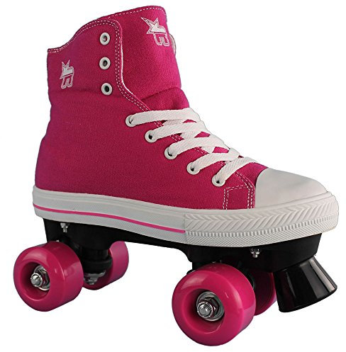 Rookie Canvas High, Unisex Rollschuhe für Kinder, Canvas High, Rosa, 35 EU
