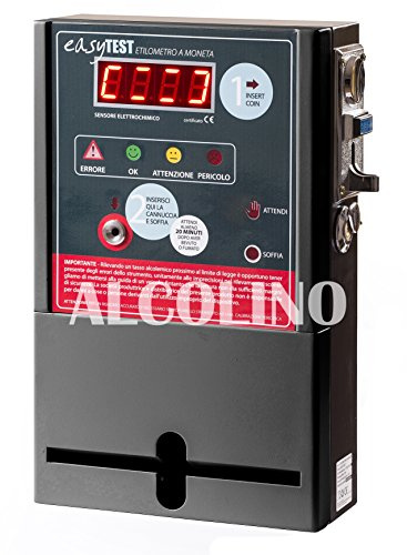 ALCOLINO ETILOMETRO A Moneta EASYTEST per RISTORANTI, Bar, Pub E per Tutti I Locali PUBBLICI - Ultima Versione