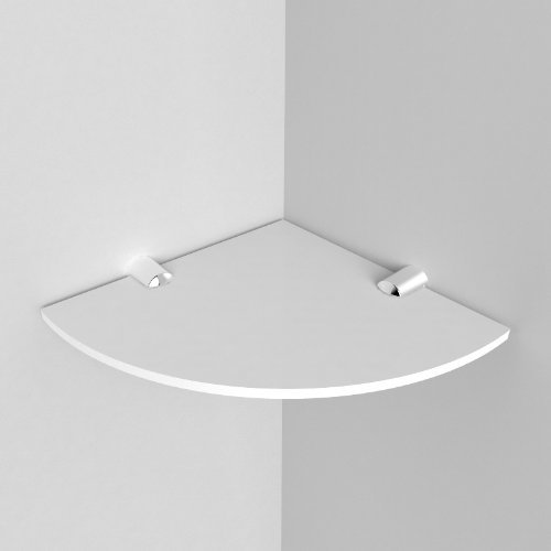 Expression Products Small Acrylic Corner Bathroom Shelf - 150mm - approx 6 - White