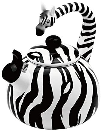 Supreme Housewares Whistling Kettle (Black/White Zebra)