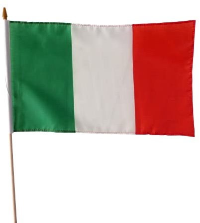 Stockfahne, Fahne, Flag, Flagge, 30 x 45 cm Italien, Italia, Italy, im 5er Set