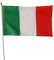 Stockfahne, Fahne, Flag, Flagge, 30 x 45 cm Italien, Italia, Italy, im 5er Set
