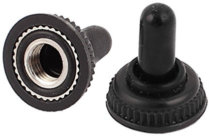 sourcing map 2Stk Mini 5mm Gewinde Umschalten Schalter Wasserdichte Abdeckung Kappe Stiefel de