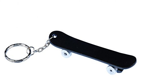 Miniblings Skateboard Board Flaschenöffner Schlüsselanhänger schwarz - Handmade Modeschmuck I Anhänger Schlüsselring Schlüsselband Keyring - Skateboard Board Flaschenöffner