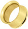 Piersando Flesh Tunnel Ohr Plug Piercing Double Flared ohne Gewinde Edelstahl Ohrtunnel Farbige Ohrpiercing 6mm Gold Metallic