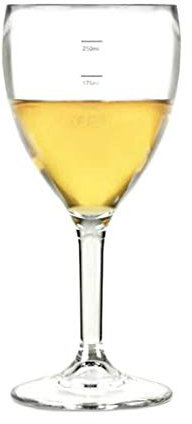 Elite Premium Polycarbonate Wine Glasses 11oz Lined and CE Stamped at 125ml, 175ml & 250ml - Pack of 12 | Plastic Reusable Wine Glasses, Virtually Unbreakable Polycarbonate Plastic