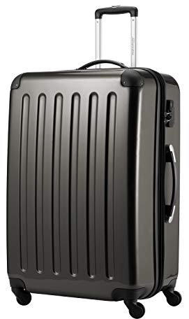 HAUPTSTADTKOFFER Alex - Großer Hartschalen-Koffer, 4 Doppel-Rollen, Trolley, Rollkoffer, Reisekoffer, Volumenerweiterung, 75 cm, 119 Liter, Graphit