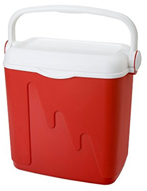 Curver Nevera portátil con asa, Ideal para camping, playa, picnic, Capacidad 20 L, Color Rojo