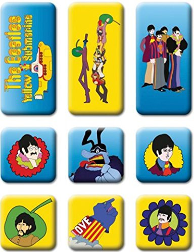 The Beatles Fridge Magnet Set: Yellow Submarine