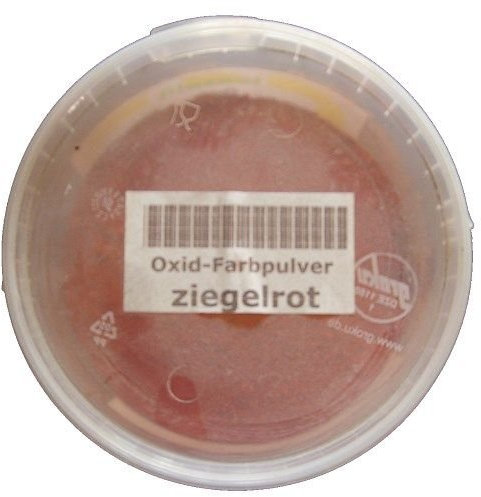 Amafino Pigmentpulver, Eisenoxid, Oxidfarbe - 1kg Farbpigmente für Beton (Ziegelrot)