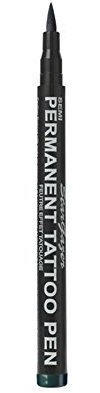 Stargazer Semi-Permanent Vegan Tattoo Pen 6. Up To 24 Hour Strong Dark Green Colour For Skin Art With A Fine Line Nib.