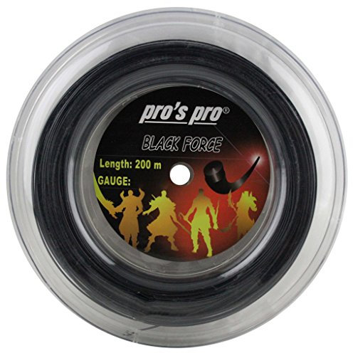 Pro's Pro - Black Force - Black - Cuerda de tenis - 200 m - 1,29 mm
