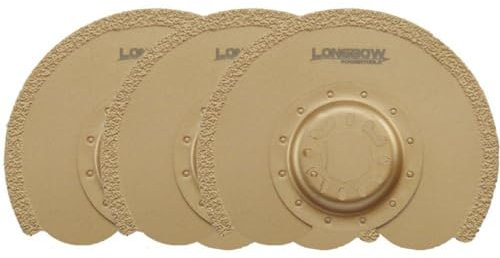 Longbow 3 Pack of Multi Tool Diamond Tipped Tile Grout Saw Made for Worx Makita Bosch Dewalt