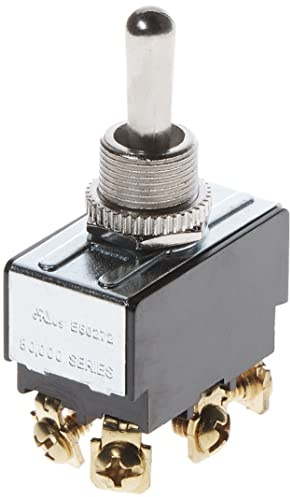 Gardner Bender GSW-16 Heavy-Duty Electrical Toggle Switch, DPDT, ON-(OFF)-ON, 20 A/125V AC, Screw Terminal