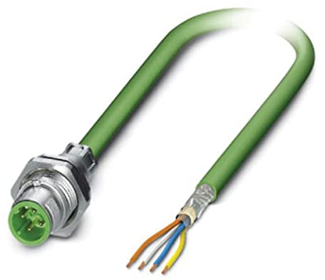 PHOENIX CONTACT SACCBP-MSD-4CON-PG9/2.0-933SCO Bussystem-Einbaustecker, 4 Polig, D Kodiert, mit 2.0m Buskabel, 2mm² x 2mm² x 0.34mm² Leiterquerschnitt