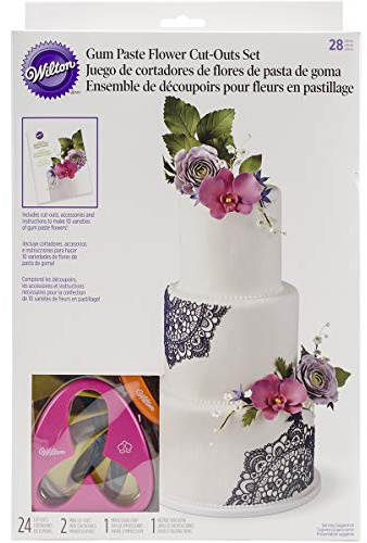 Wilton 2109-7987 Gum Paste Flower Cutter Set, Plastic, Multicolour 28 Pieces
