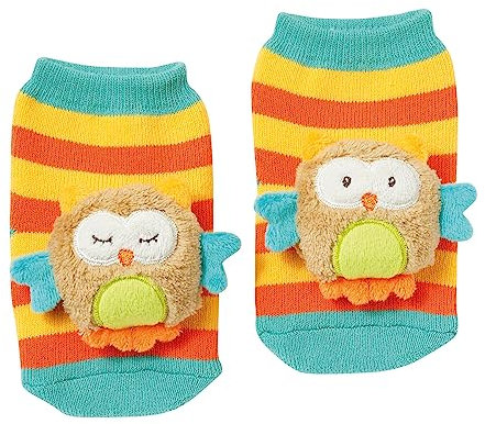 Fehn, calzini con Sonaglio multicolore gufo 0-12 mesi