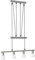 Trio Leuchten LED-Pendelleuchte Carico, nickel matt / chrom, Glas weiß gewischt 371510407