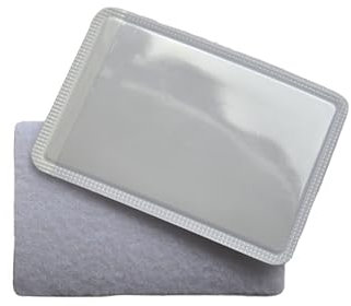 UHF01 Porta Tessera Staccabile su Base Strappo CUCIBILE (Bianco)