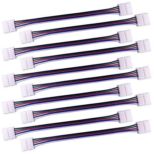 LitaElek 10pcs RGBW LED Streifen Schnellverbinder 5 Polig LED Stripe Verbinder Eckverbinder Verbindungskabel Anschlusskabel für 12mm Breit SMD 5050 RGBW LED Strip LED Band Leiste, 17cm Lang