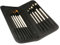 Daler-Rowney Graduate Multi-Technique Brush, Hog Bristle & Synthetic Hair, Long Handle, Bright, Filbert, Flat and Round, , Zip case, Oil & Acrylic Set, 10 Assorted Brushes