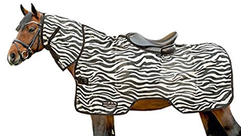 HKM 4727 Fliegenausreitdecke Zebra Halsteil Sattelausschnitt Ausreitdecke 95