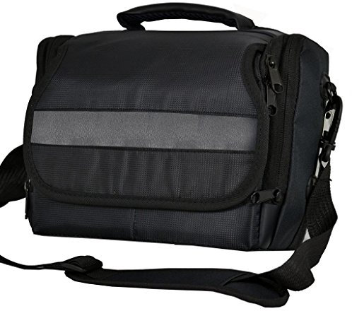 bw & h DSLR Camera Shoulder Bag Case for Nikon D5600 D3400 D3500 D7500 D500 D750 D800 D850 D7200 D90 (Black)