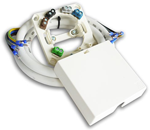 Herdanschlusskabel Anschlusskabel Herd Stromkabel Kunststoffmantelleitung H05VV-F 5X2,5mm² Starkstrom mit Herdanschlussdose flexibel Backofen Geräte weiß 3m