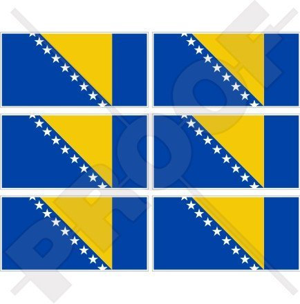 Bosnien und Herzegowina Flagge 40 mm (40,6 cm) Mobile, Handy Vinyl Mini Sticker, Aufkleber X6