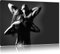 Pixxprint Fitness Paar Kunst B&W, Größe: 80x60cm, Leinwandbild, fertig gespannt, Wandbild, Dekoration, Kunstdruck, kein Poster