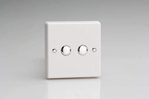 Varilight White 2 Gang Multi Way Slave Unit Remote Control/Touch Dimmer Switch